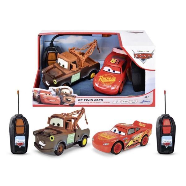 Rc cars saetta mcqueen e cricchetto twin pack 14 cm, 1:32 - JADA