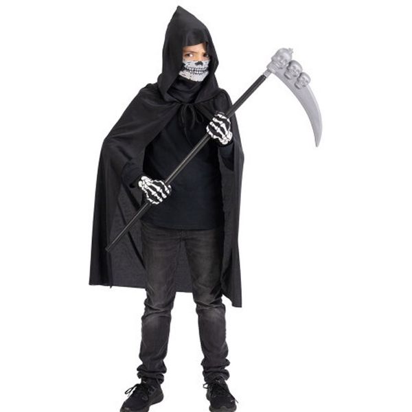 Set scheletro bimbo halloween con mantello, maschera, guanti e falce - CARNIVAL TOYS