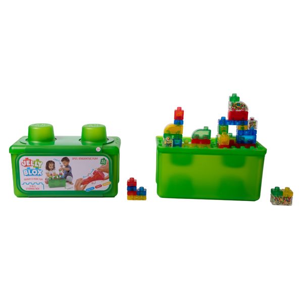 Jelly blox - box 30 mattoncini - gioco di costruzione per bambini dai 2 anni - 