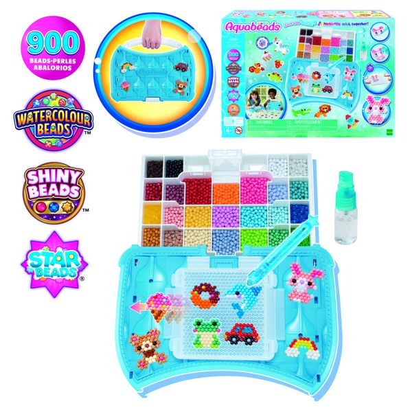 Aquabeads -beginners craft studio - perline che si attaccano con l'acqua - AQUABEADS
