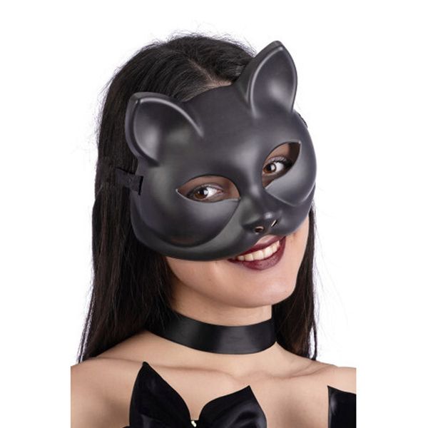 Maschera gatto nero halloween in plastica rigida - CARNIVAL TOYS