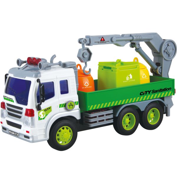 Camion nettezza urbana 1:16 - movimento a frizione e luci realistiche - 