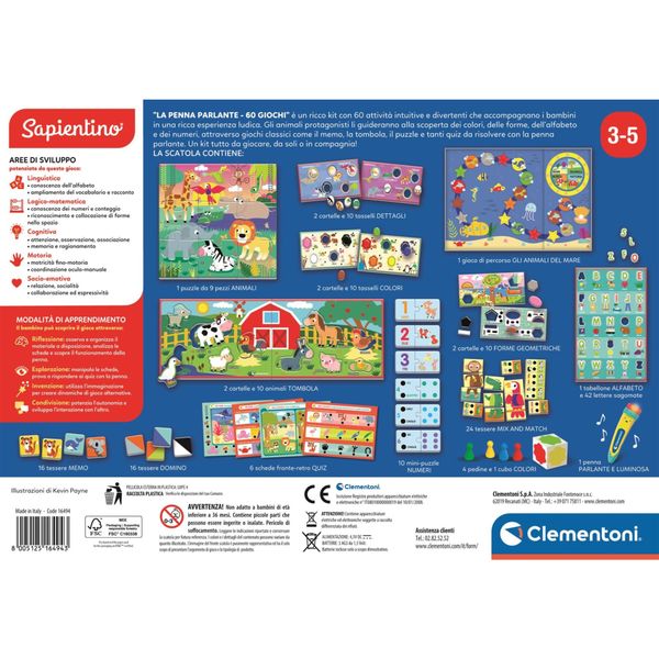 Clementoni - penna parlante - 60 giochi - 16494 - CLEMENTONI, SAPIENTINO