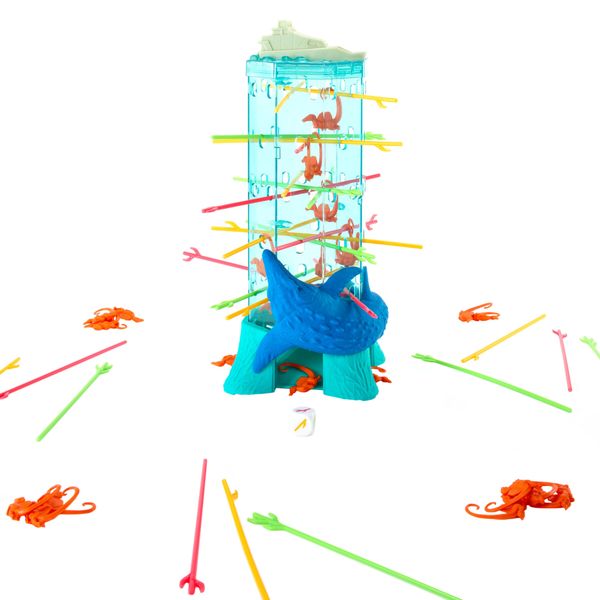 Mattel games - salve le scimmie jurassic world la rinascita, gioco per bambini e famiglia con torre oceanica e spinosauri ispirati al film - Jurassic World