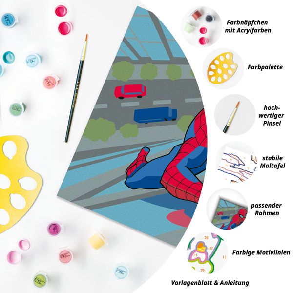 Ravensburger - creart serie e spider-man kit dipingi con i numeri 7+ - Spiderman