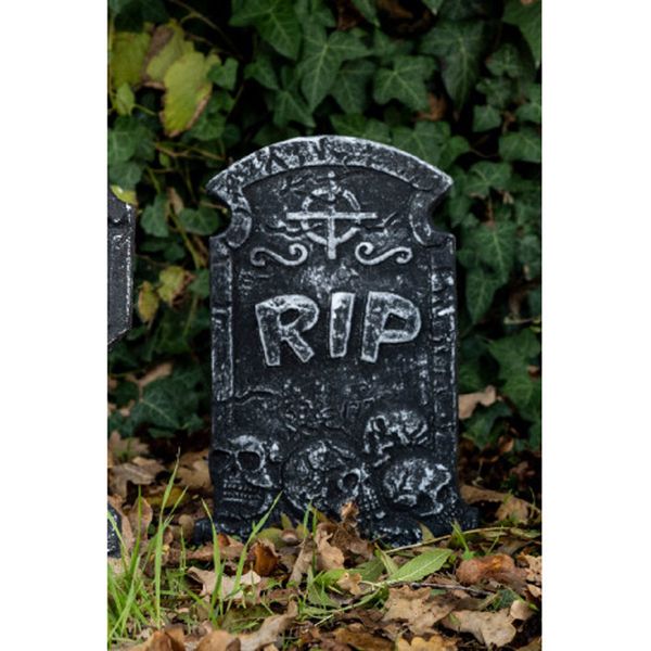 Lapide halloween con teschi in polistirolo 36x25 cm - CARNIVAL TOYS