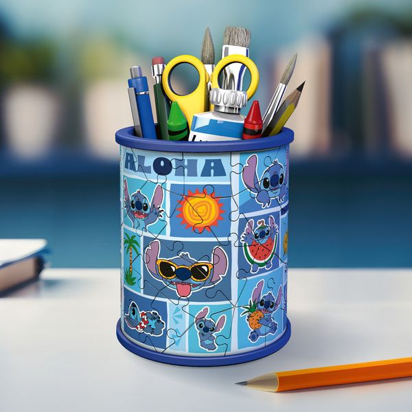 Puzzle 3d portapenne stitch, 54 pezzi, 6+ anni - Disney Stitch
