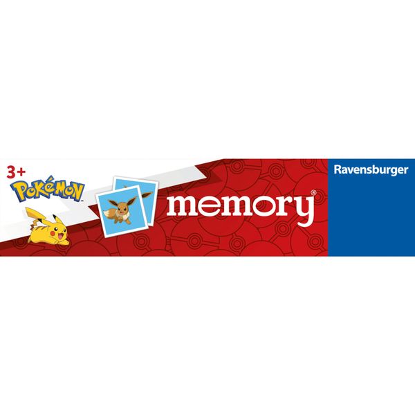 Ravensburger 24853 memory® pokémon - il famosissimo gioco di memoria con 32 coppie di carte, per 2-8 fan dei pokémon dai 3 anni in su - POKEMON