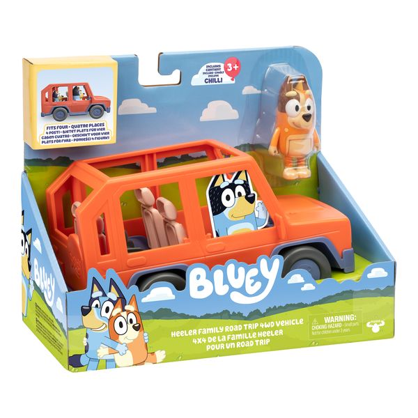 Bluey - veicolo jeep con chilli, amico di bluey per una perfetta gita in famiglia - BLUEY