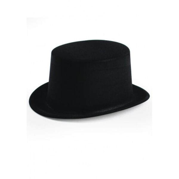 Cappello halloween cilindro nero scamosciato taglia 58 - CARNIVAL TOYS