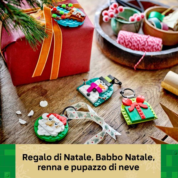 Lego 40744 addobbi di natale set con 4 decorazioni da appendere, regalo 6+ - LEGO ICONS