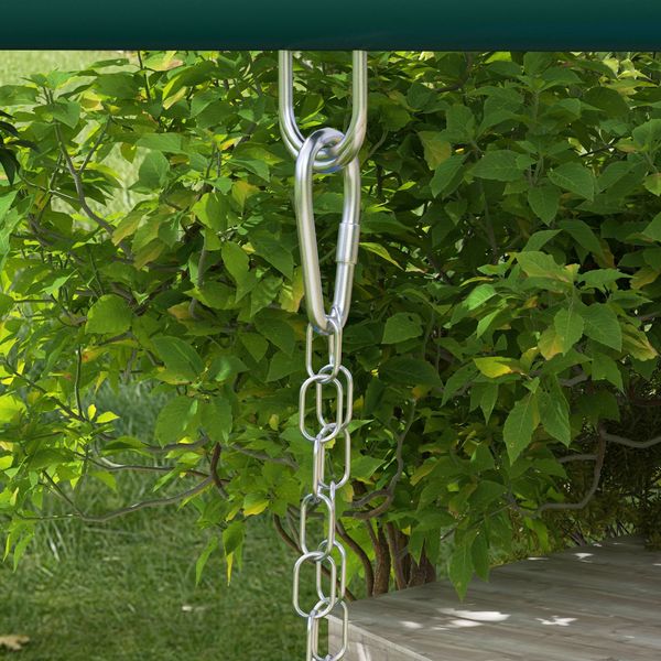 Set altalene da giardino rotonda e classica, scalette in acciaio e corda e canestro per bambini 3-8 anni - 
