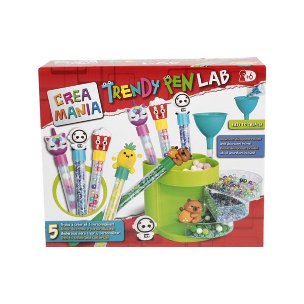Trendy pen lab – kit creativo per realizzare 5 penne personalizzate - CREA MANIA