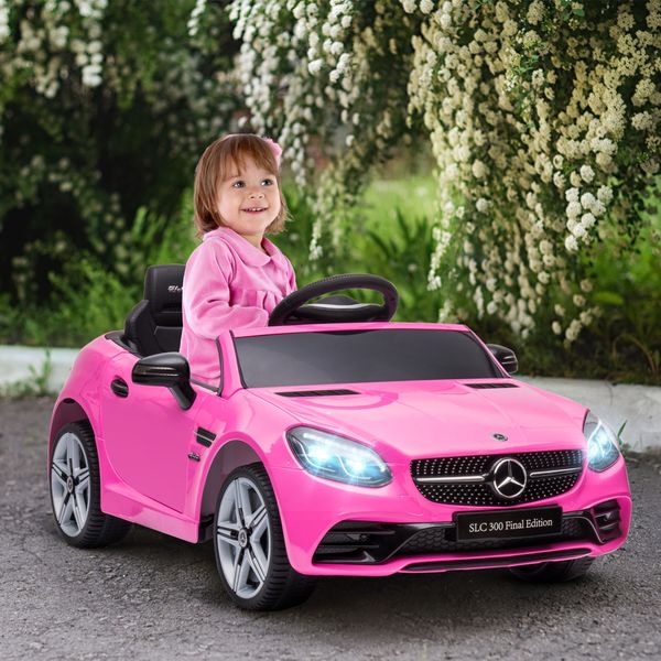 Macchina elettrica per bambini 3-6 anni con luci led, effetti sonori e telecomando, 107x62.5x44 cm, rosa - 