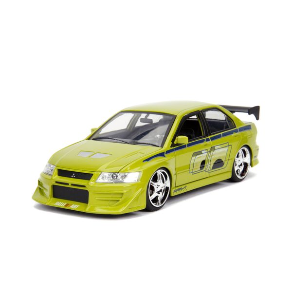 Jada - modellino auto mitsubishi lancer evo ii,  di brian del film fast and furious (2002), scala 1:24 - INVINCIBLE HEROES