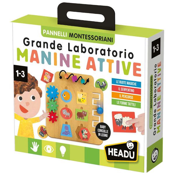 Laboratorio manine attive montessori - 24 forme tattili animali - HEADU