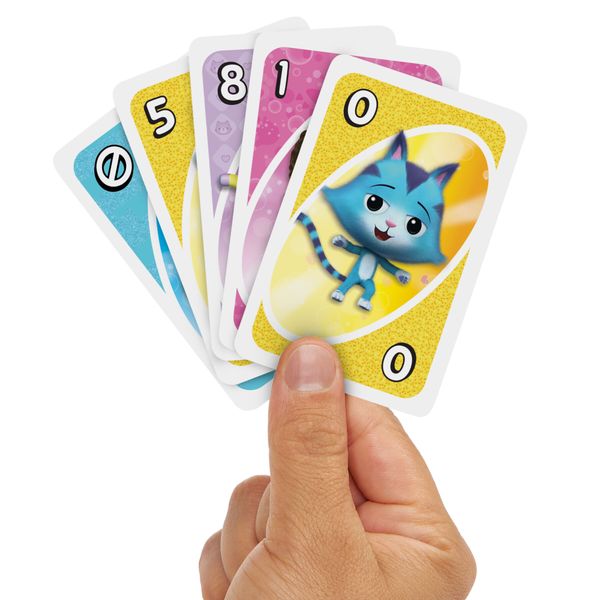 Mattel games - uno junior la casa delle bambole di gabby, versione ispirata alla serie dreamworks con le carte dei personaggi più amati - GABBY'S DOLLHOUSE, UNO