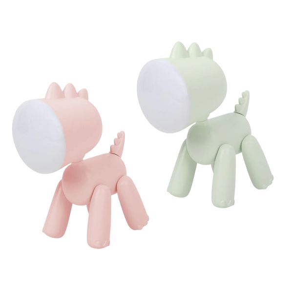 Luce notturna led dinosauro rosa e verde 15,5x19x9 cm – switch u - IBS