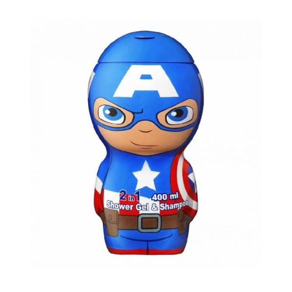 Gel doccia captain america figura 2d - 2in1 - 400 ml - Avengers