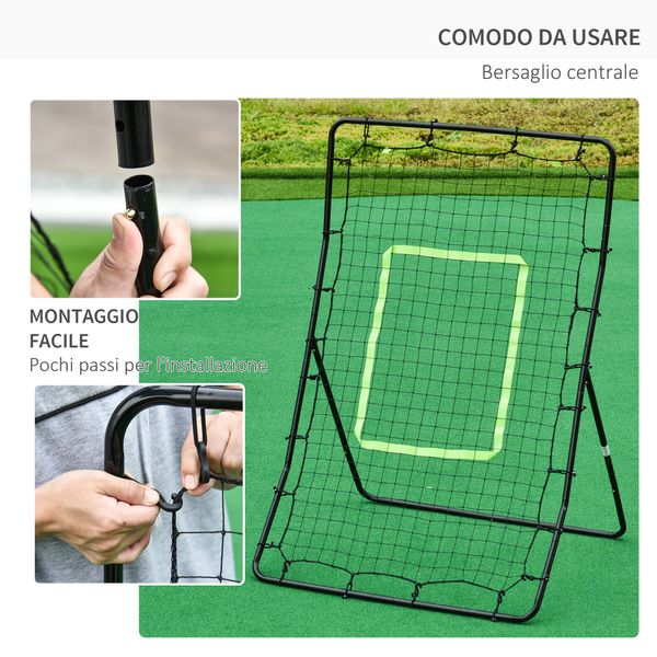 Rete elastica rimbalzo da baseball rimbalzatore portatile 90x80x140cm - 