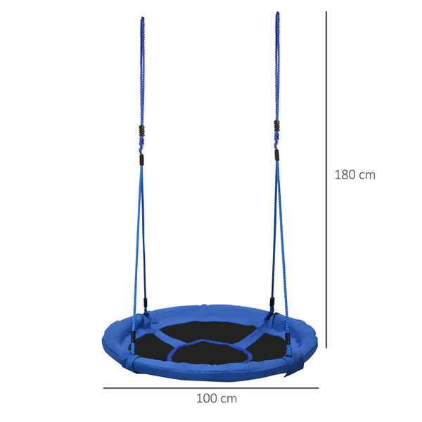 Altalena da giardino per bambini tra 3 e 8 anni interno ed esterno φ100 × 180cm carico massimo di 100kg - 