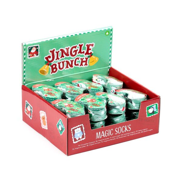 Calzini magici compressi - banda natalizia - jingle bunch - assortiti in diverse taglie - PUCKATOR