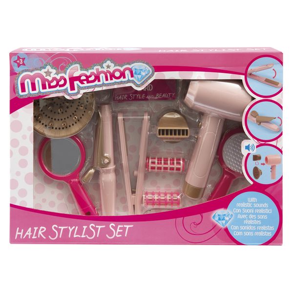 Set parrucchiera – gioco di ruolo con phon e accessori - MISS FASHION