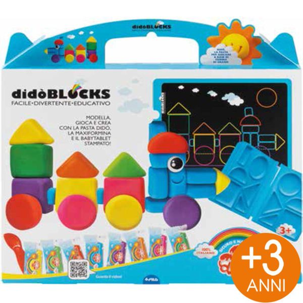 Didò blocks trenino – pasta da modellare naturale e creativa 3+ - DIDO'
