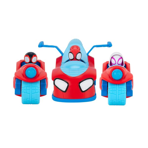 Spider-man veicolo deluxe 24 cm - 3 in 1 trasformabile in moto e jet - SPIDEY