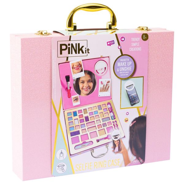 Valigetta beauty con selfie ring pink it - makeup e accessori bambina - 