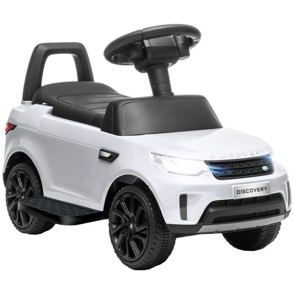 Macchina per bambini con licenza land rover 6v, funzionamento elettrico e a spinta, velocità 3km/h, bianco - 