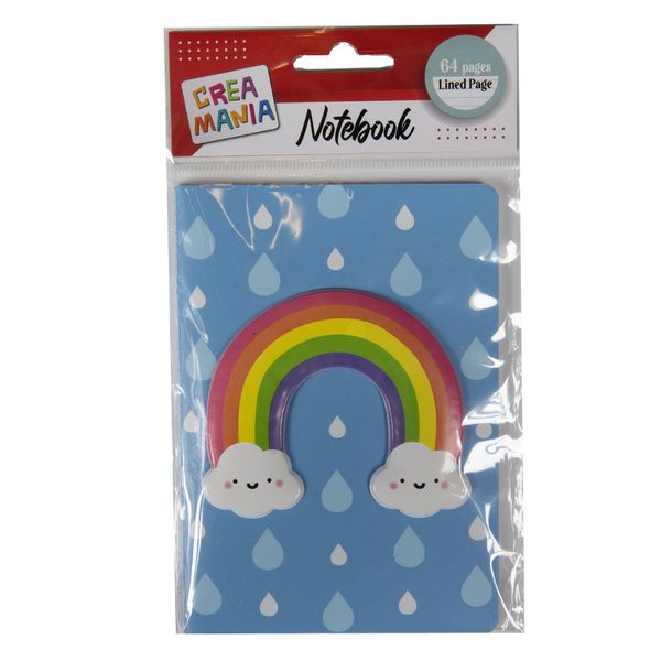 Mini notebook assortito a righe tascabile rainbow o panda - CREA MANIA