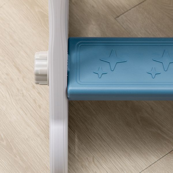 Scivolo per bambini 18-36 mesi in pe e pp a tema spaziale con scale antiscivolo, 157x46.5x80 cm - 