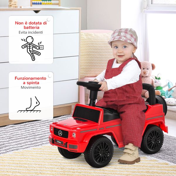 Macchina giocattolo, macchina cavalcabile per bambini 12-36 mesi, mercedes-benz g350, rossa - 