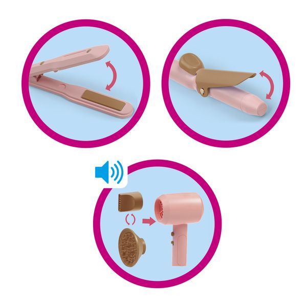 Set parrucchiera – gioco di ruolo con phon e accessori - MISS FASHION