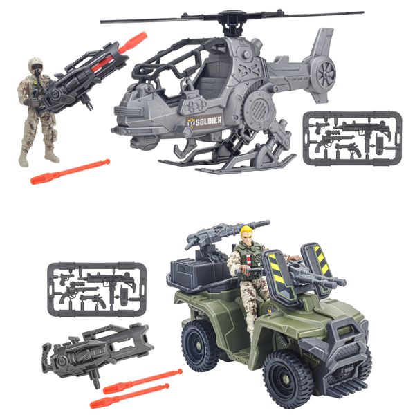 Set militare con accessori – 2 modelli assortiti - INVINCIBLE HEROES