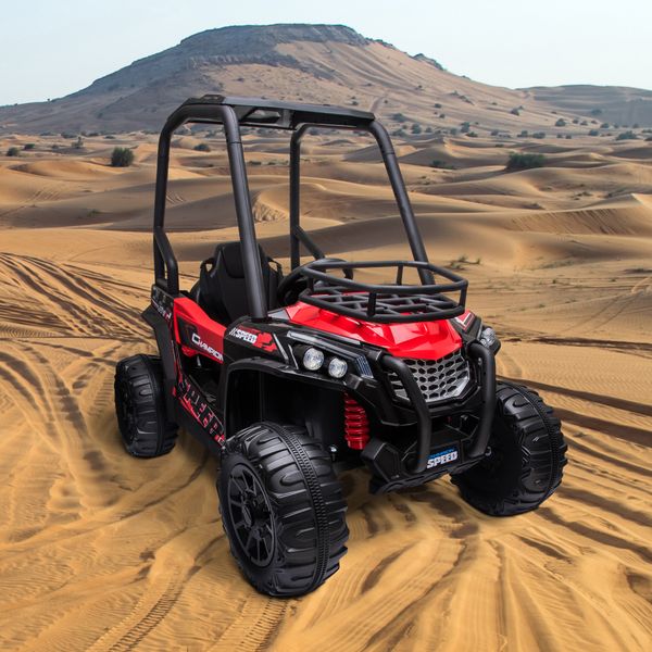 Macchina elettrica per bambini 12v, velocità 3-6km/h, quad elettrico mini con doppio motori, usb, lettore mp3 e telecomando, 118x76x104cm - 