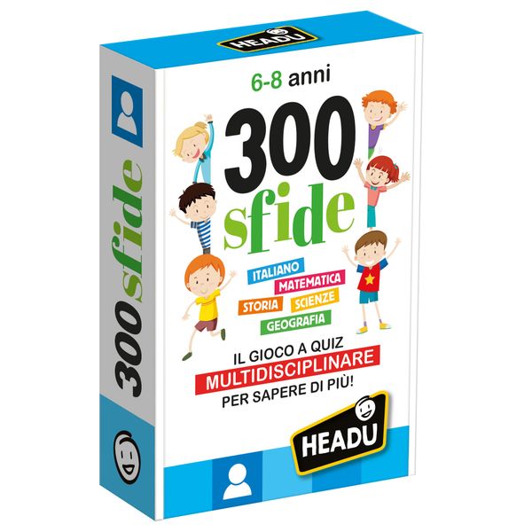 300 sfide 6-8 anni - quiz educativo per sviluppare le competenze - HEADU