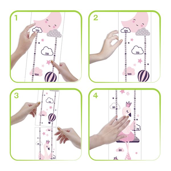 Sticker pop up cameretta 120 cm – adesivo crescita bambini decorativo - BABY SMILE