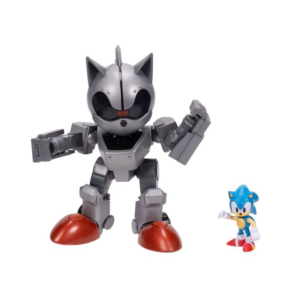 Sonic the hedgehog - mecha sonic robot con action figure 6 cm - Sonic