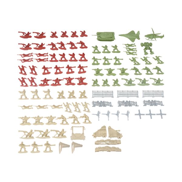 Battle bucket – set soldatini e accessori militari 104 pezzi - INVINCIBLE HEROS