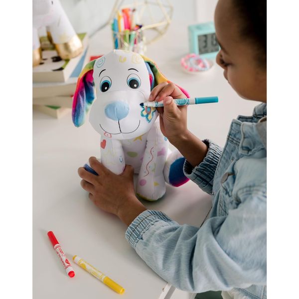 Crayola - peluche cagnolino colorabile con 3 pennarelli - 4026318 - CRAYOLA