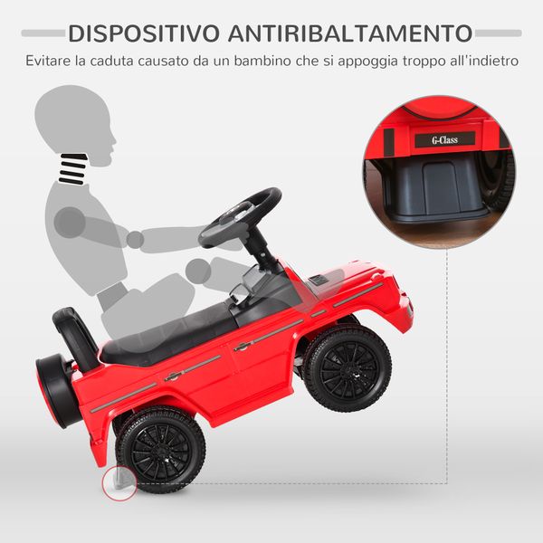 Macchina giocattolo, macchina cavalcabile per bambini 12-36 mesi, mercedes-benz g350, rossa - 