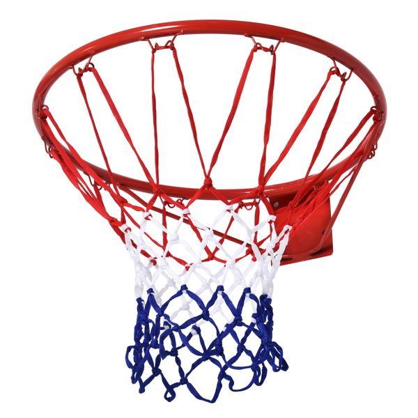 Canestro basket da muro in ferro con rete in nylon per esterno e interno, φ46cm - 