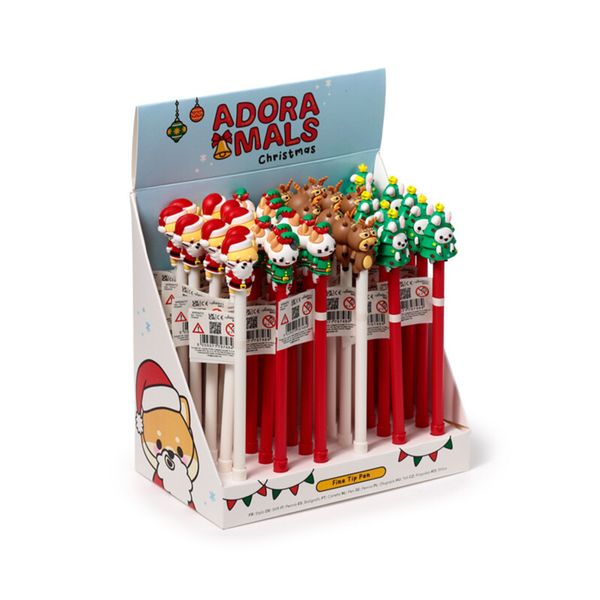 Penna natalizia - amici del natale - display - 4 design - assortita - PUCKATOR