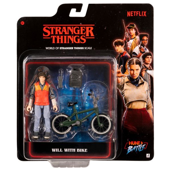 Stranger things personaggio da 10 cm con bicicletta e accessori - assortito - Stranger Things