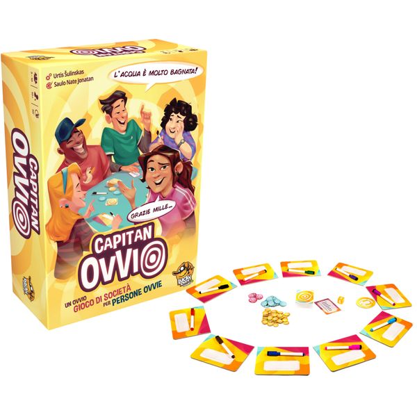 Captain obvious - dai 10 anni - party game competitivo e divertente - gioco da tavola per amici e famiglia che premia il più banale - 