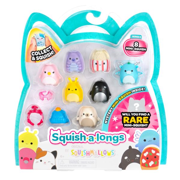 Squish a longs – confezione 8 personaggi + 2 accessori - assortito - SQUISH A LONGS