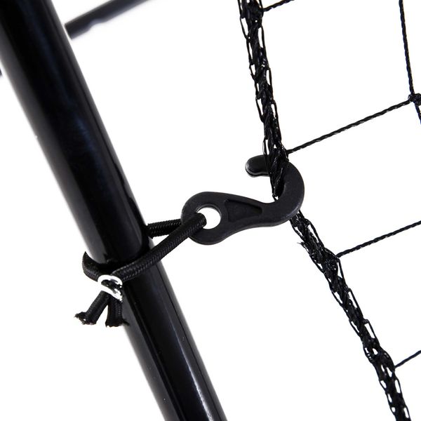 Rebounder per calcio e baseball pieghevole con zona di precisione, in pe e metallo, 123x90x174 cm, nero - 