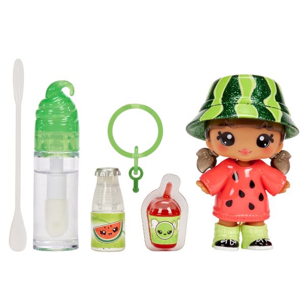 Yummiland lipgloss doll - bambola profumata con kit di lucidalabbra fai da te – 6 modelli assortiti venduti separatamente - YUMMILAND